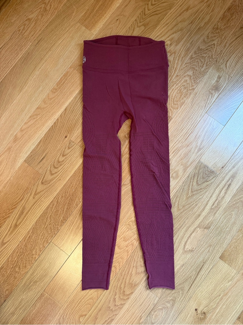 Free People Maroon Seamless High-Waist Leggings